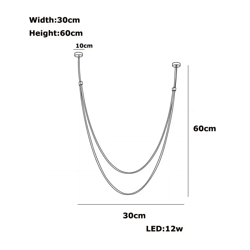 Brown Leather LED Chandelier