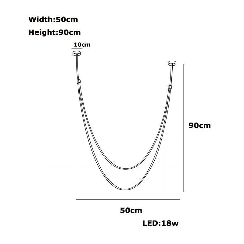Flexible Leather LED Chandelier