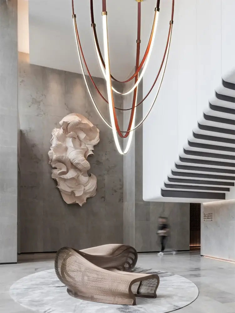 Black Leather Chandelier