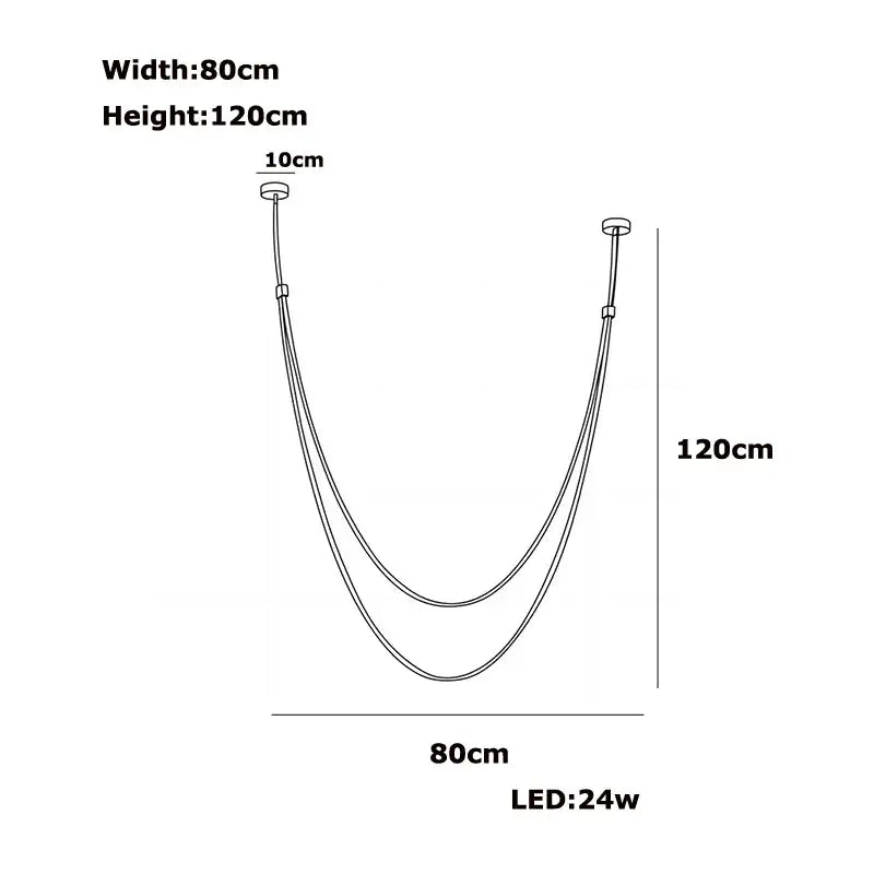 Flexible Leather LED Chandelier