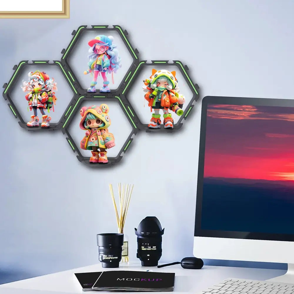 Black Modular Display Shelf