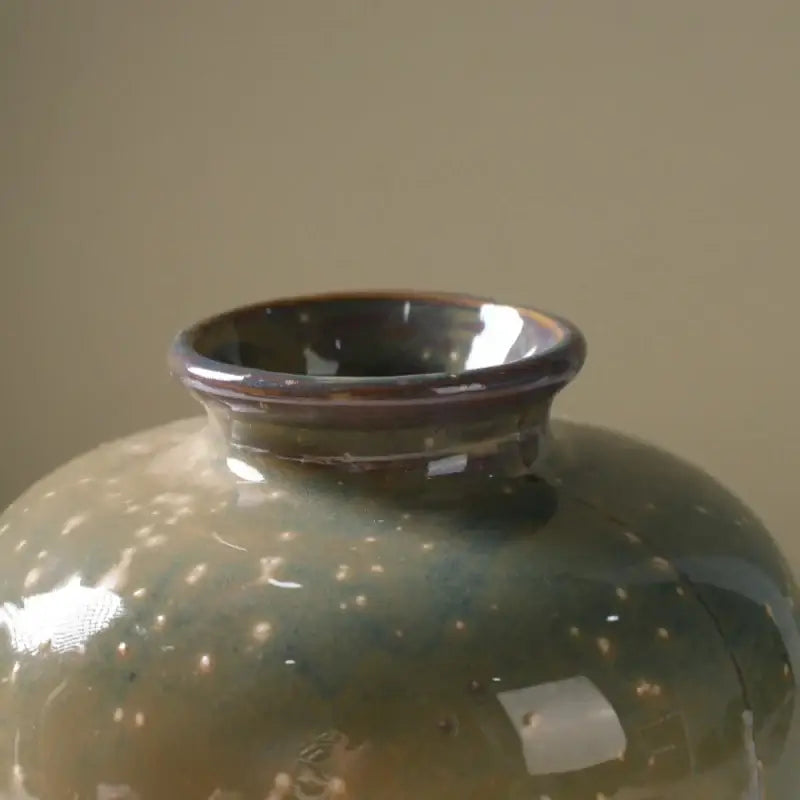 Beige Speckled Ceramic Vase