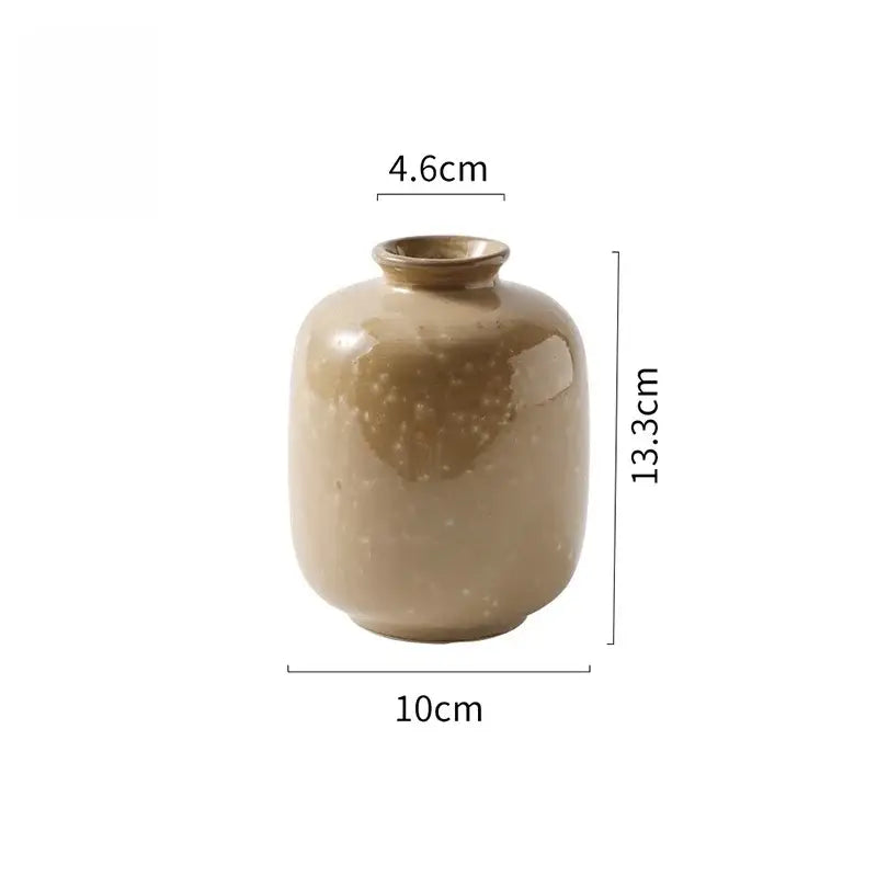 Beige Speckled Ceramic Vase