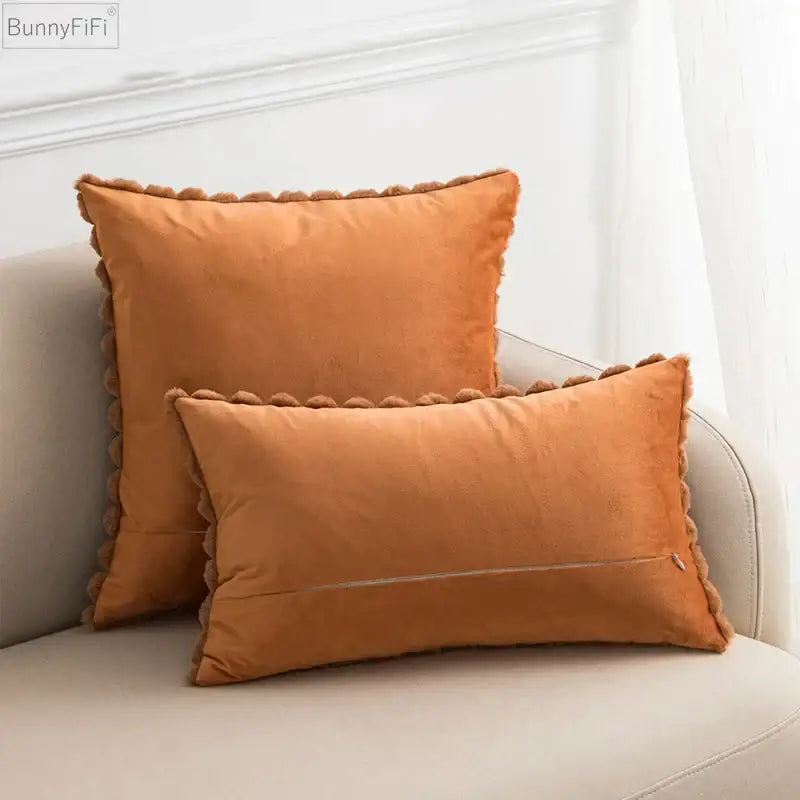 Cream Faux Fur Cushion Cover