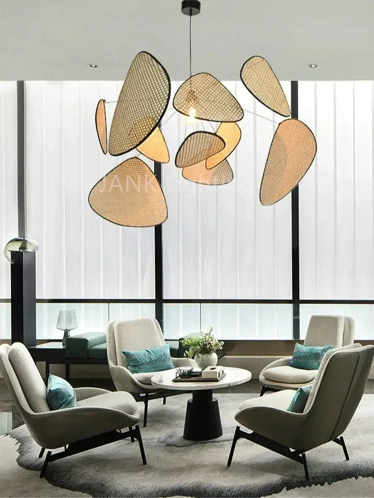 Natural Rattan Chandelier