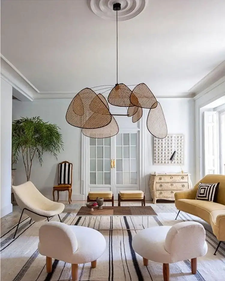 Natural Rattan Chandelier