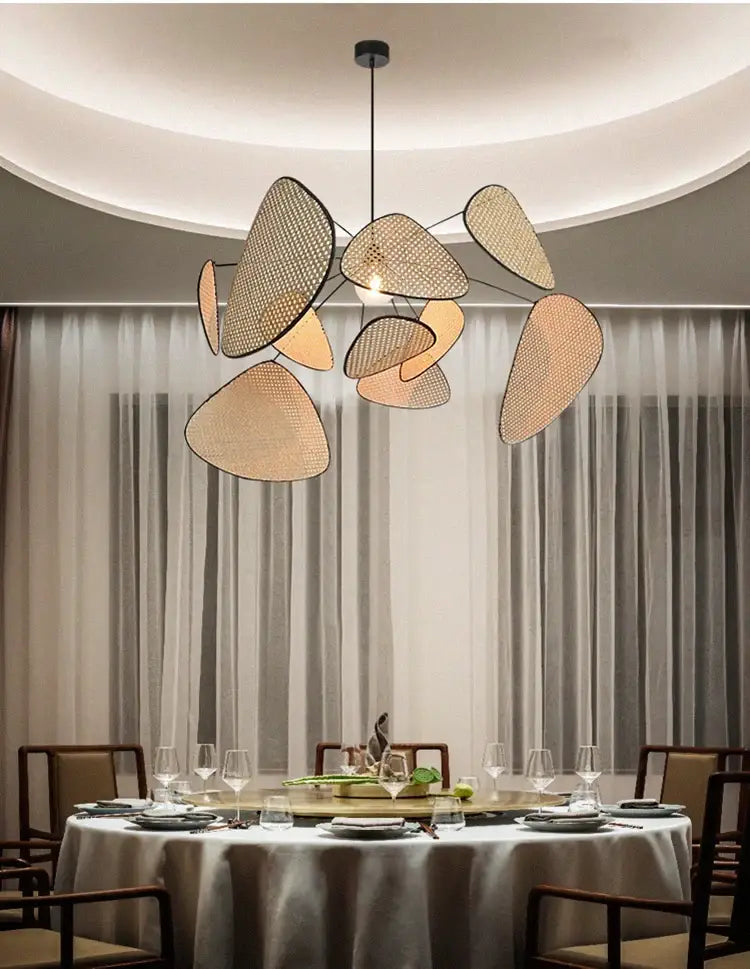 Natural Rattan Chandelier