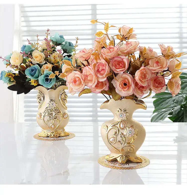Gold Frosted Porcelain Vase