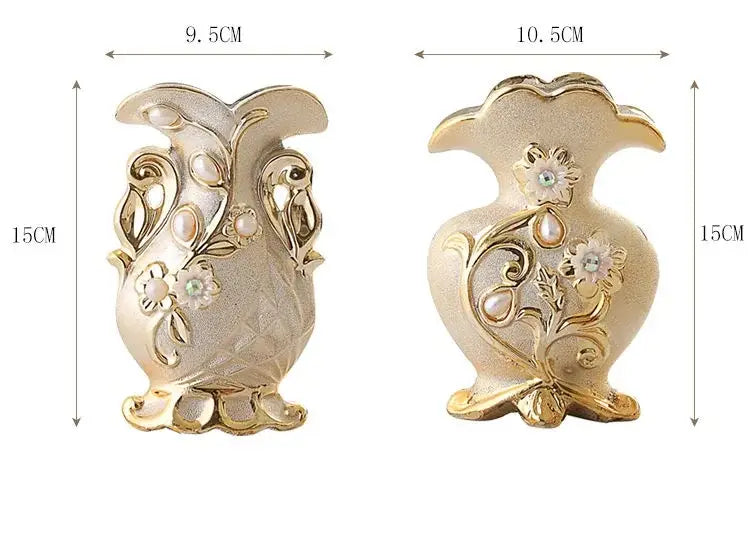 Gold Frosted Porcelain Vase