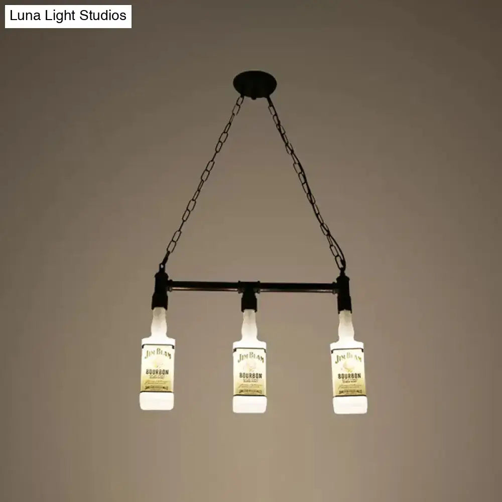 Black Wine Glass Chandelier