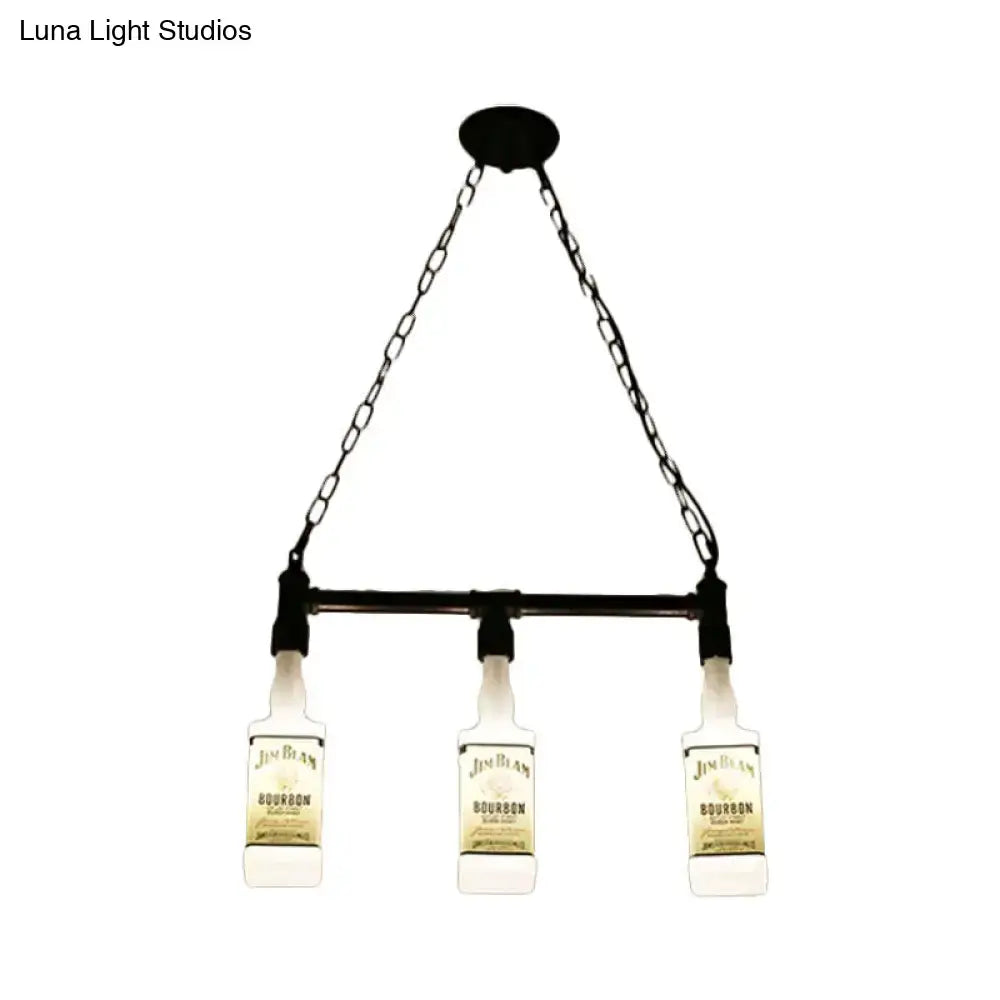 Black Wine Glass Chandelier