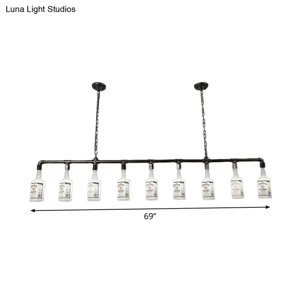 Black Wine Glass Chandelier