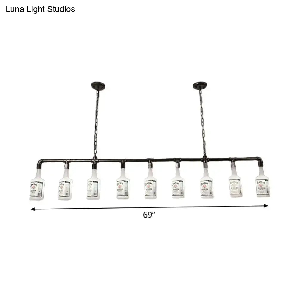 Black Wine Glass Chandelier