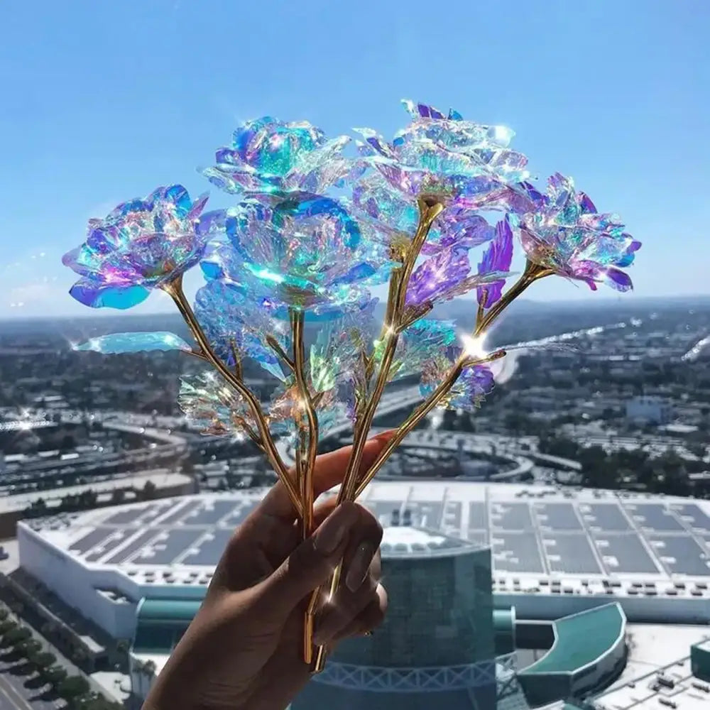 Iridescent Galaxy Rose Centerpiece