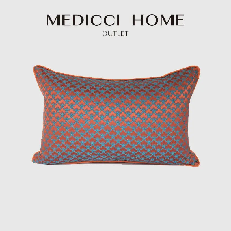 Blue Red Geometric Pillowcase