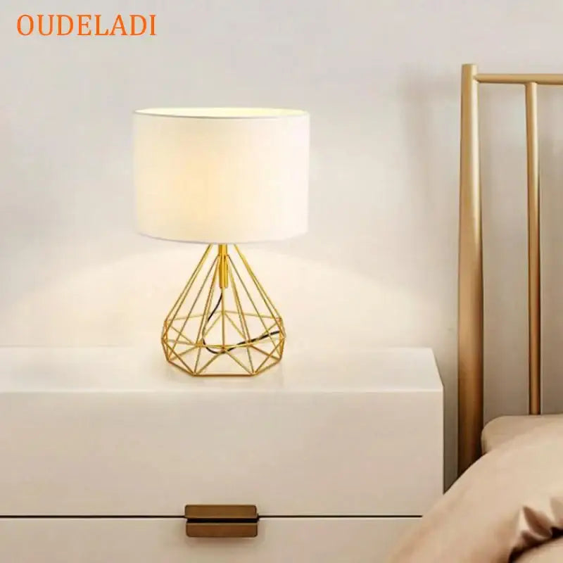 Gold Geometric Desk Lamp