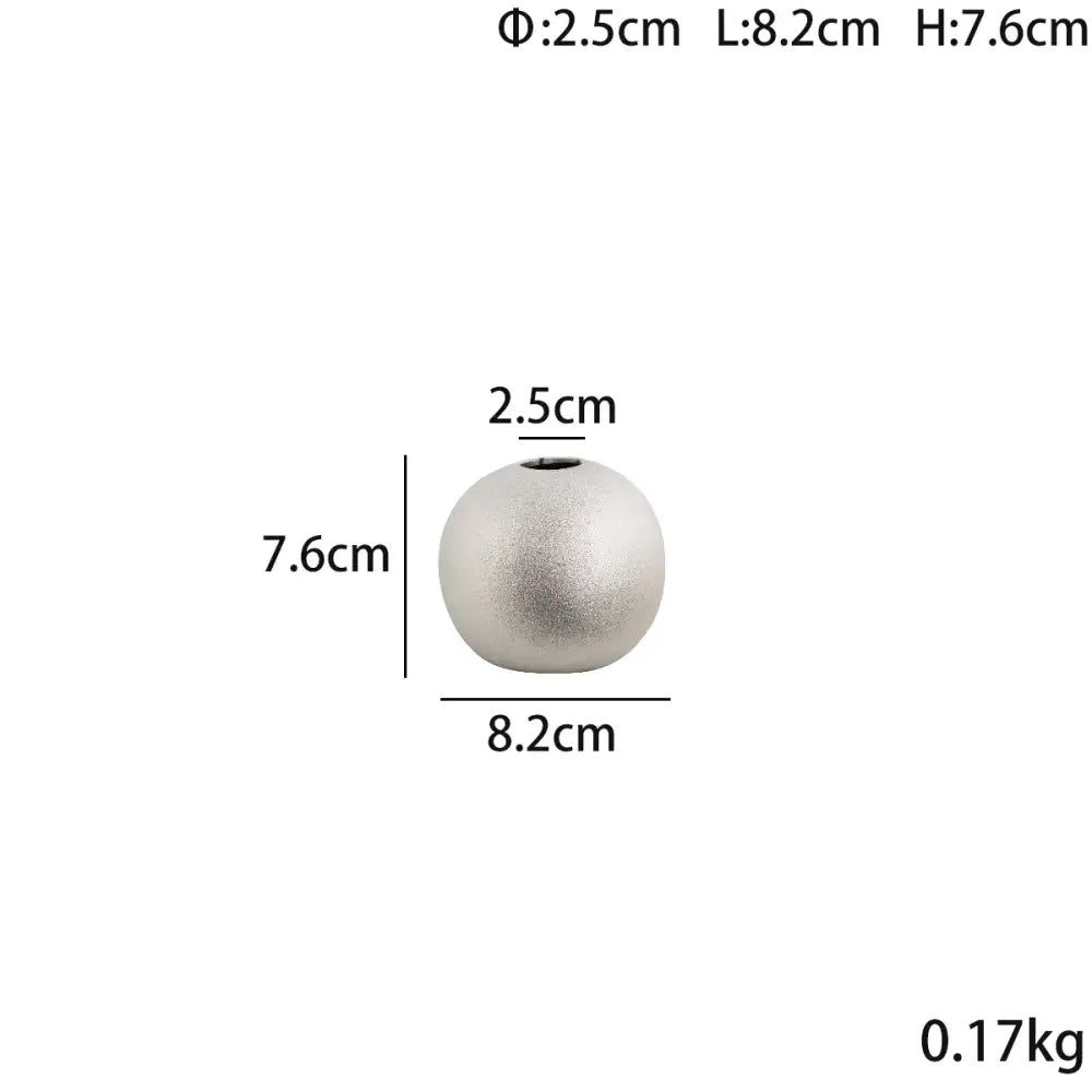 Gold Silver Spherical Vase
