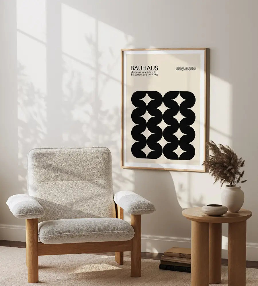 Orange Teal Geometric Poster
