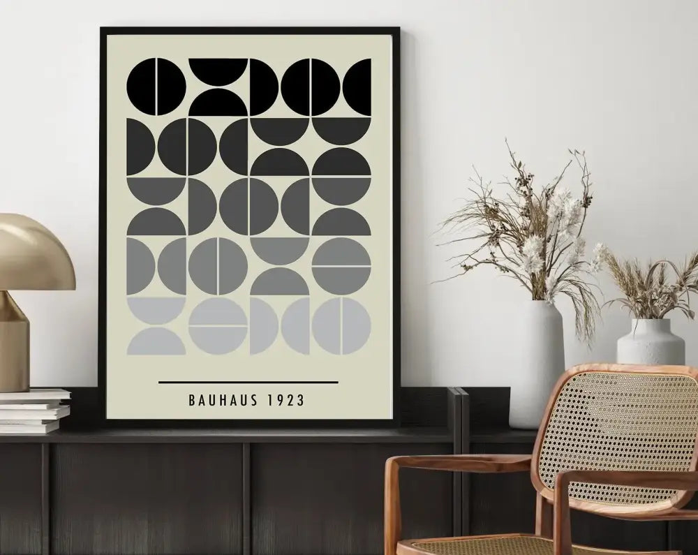 Orange Teal Geometric Poster