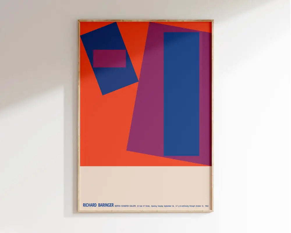 Orange Teal Geometric Poster