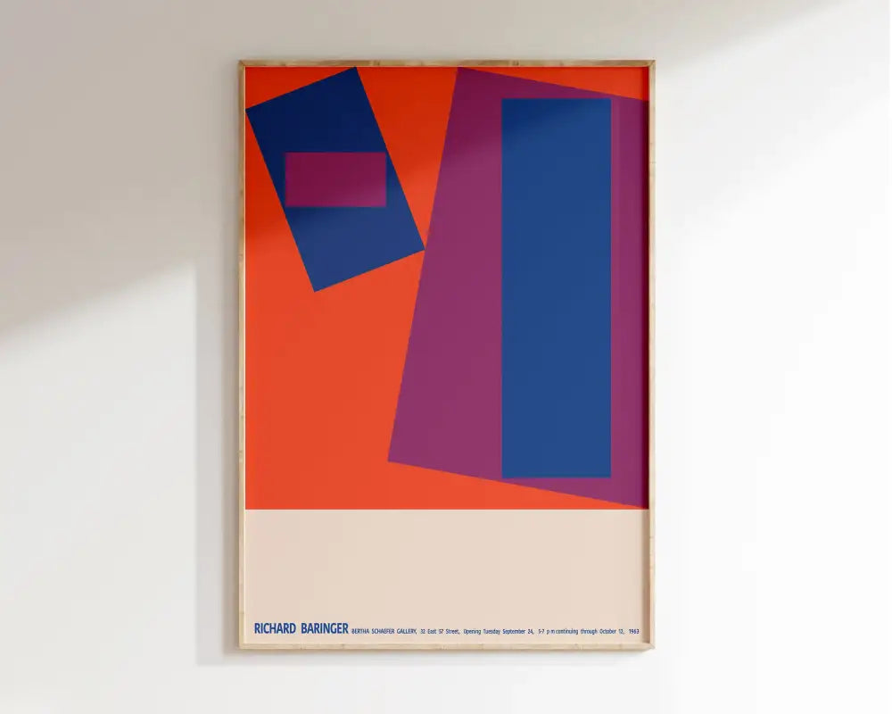 Orange Teal Geometric Poster