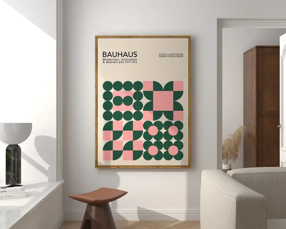 Orange Teal Geometric Poster