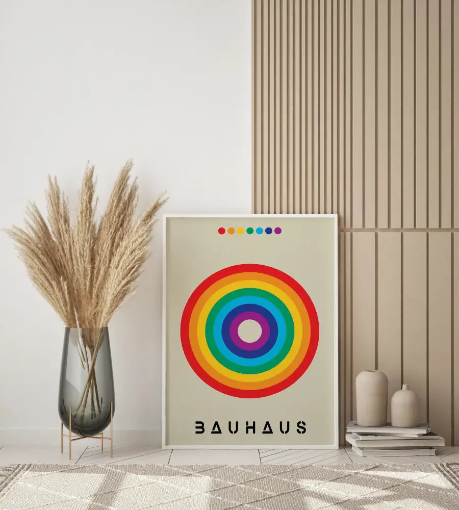 Orange Teal Geometric Poster