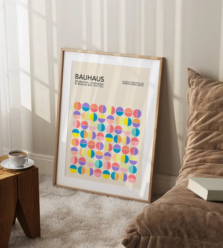Orange Teal Geometric Poster
