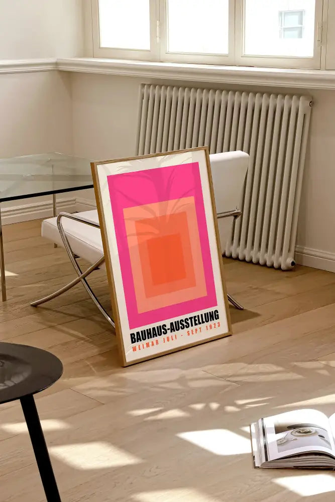 Orange Teal Geometric Poster