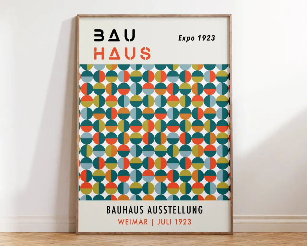 Orange Teal Geometric Poster