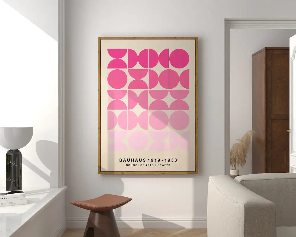 Orange Teal Geometric Poster