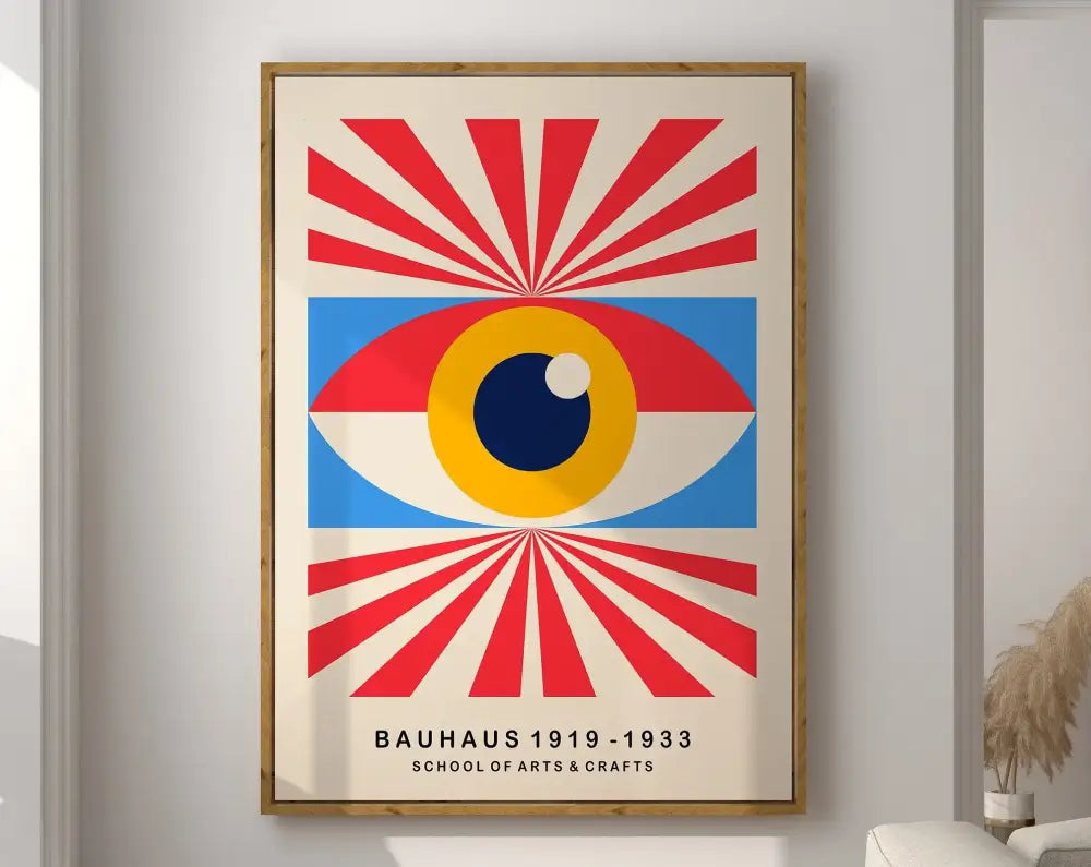 Orange Teal Geometric Poster
