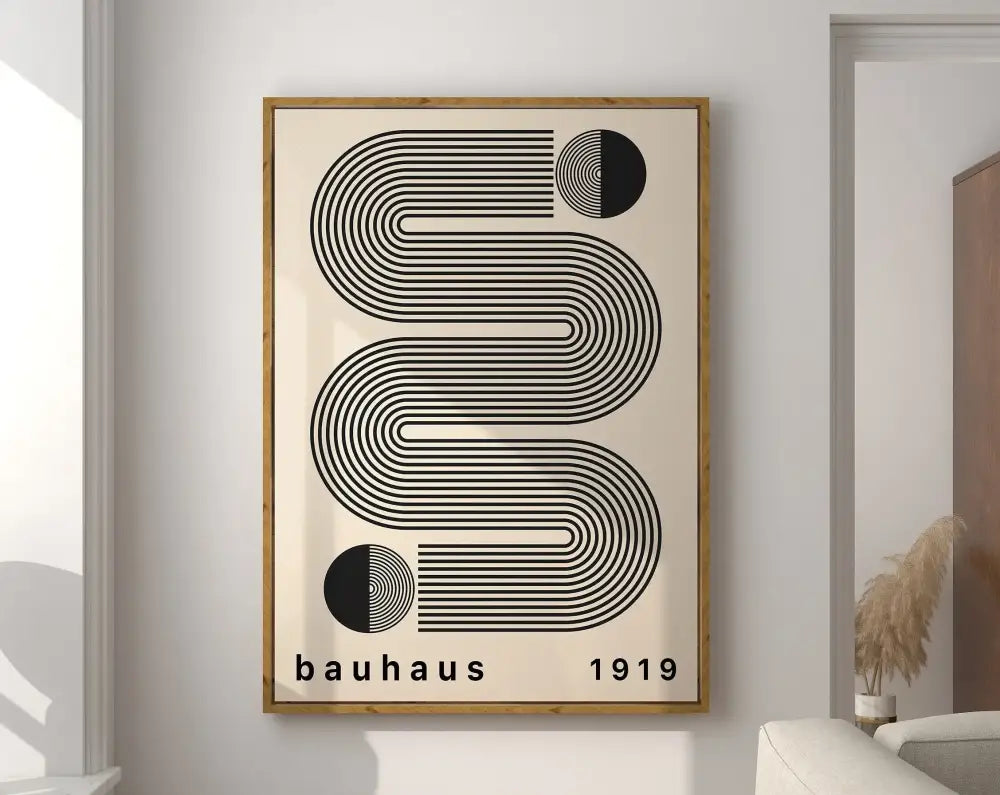 Orange Teal Geometric Poster