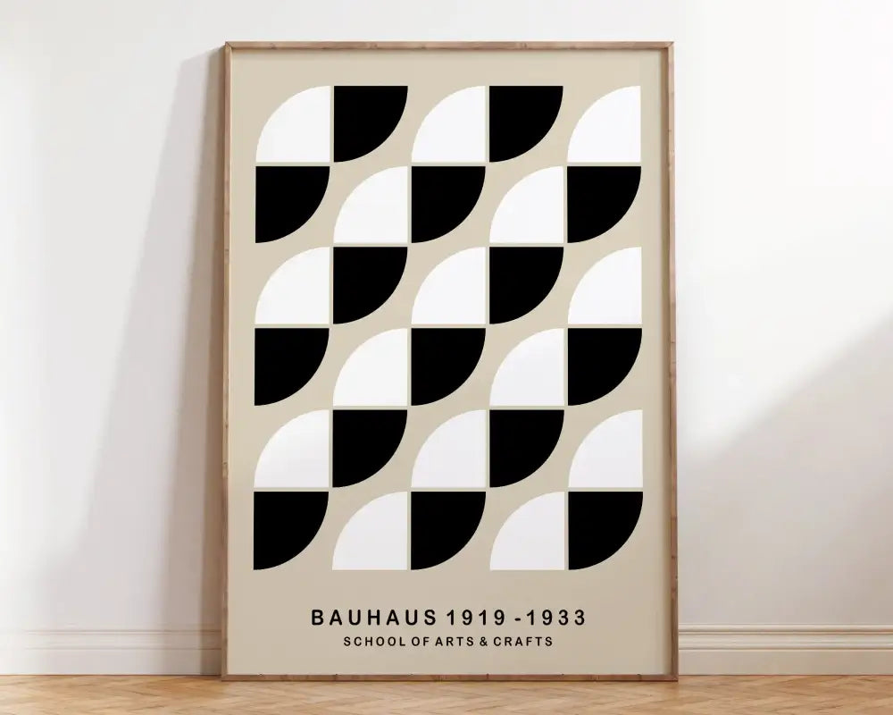 Orange Teal Geometric Poster