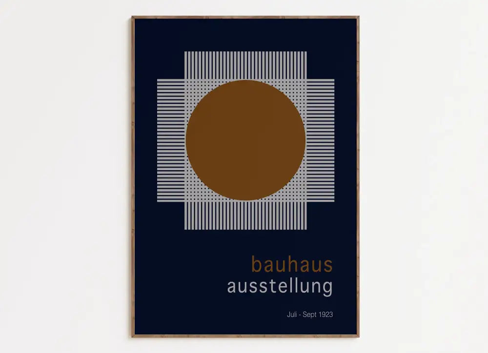 Orange Teal Geometric Poster