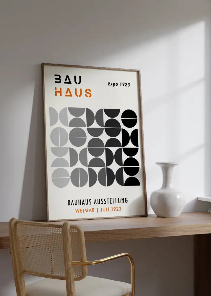 Orange Teal Geometric Poster