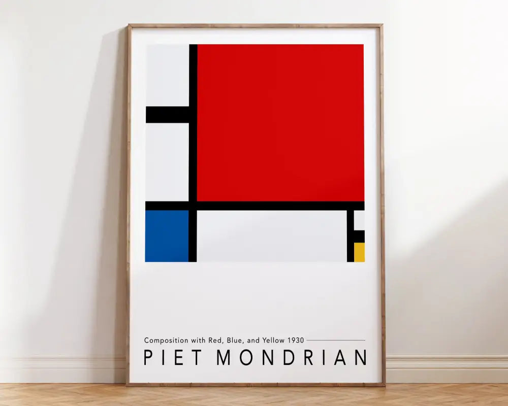 Orange Teal Geometric Poster
