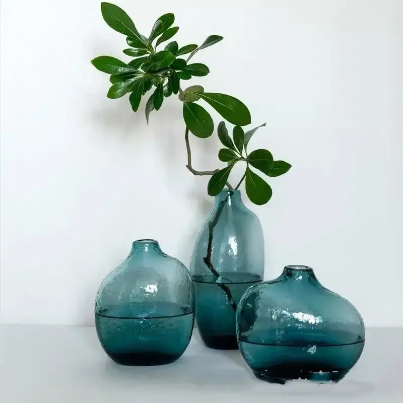 Amber Zen Glass Vase Set