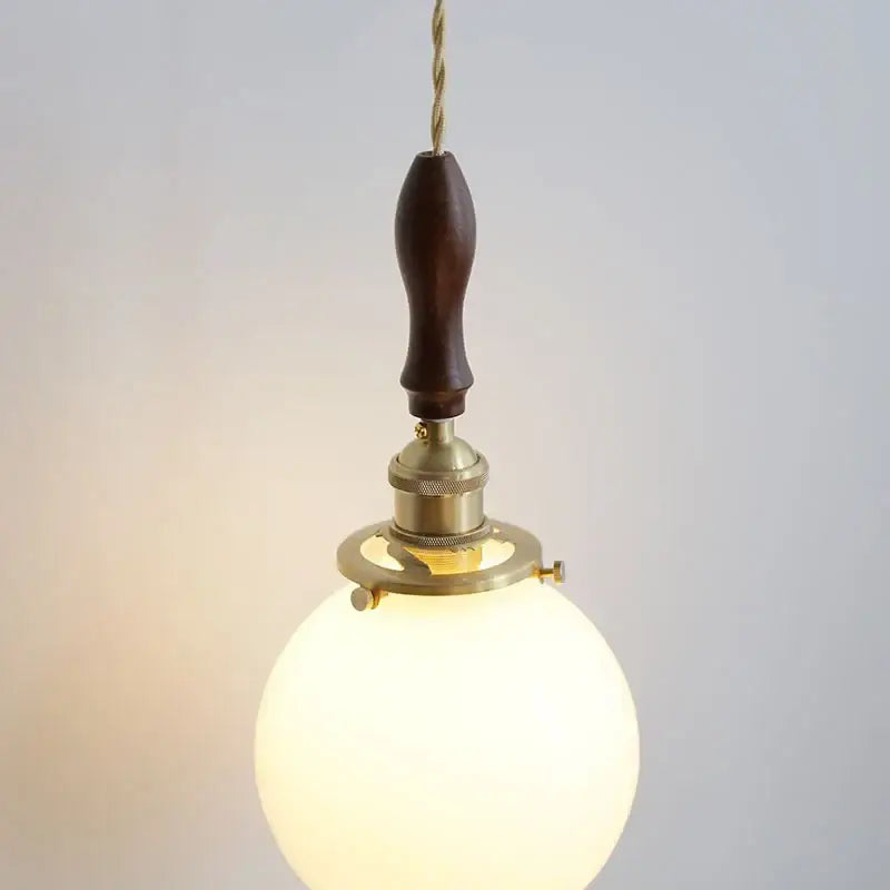 Walnut Copper Pendant Lamp