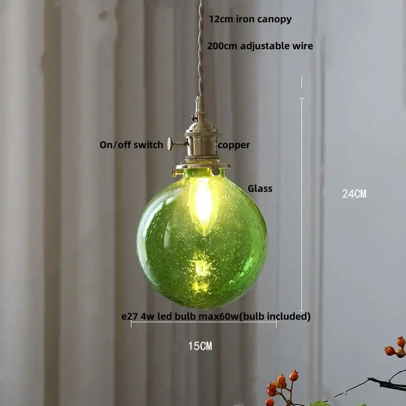 Walnut Copper Pendant Lamp