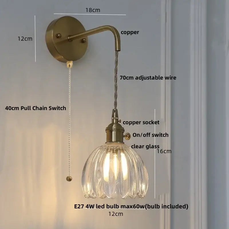 Brass Petal LED Wall Lamp