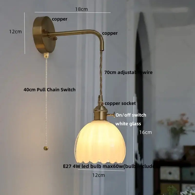 Brass Petal LED Wall Lamp