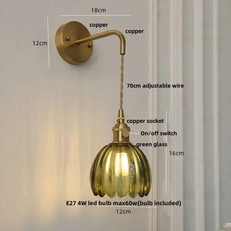 Brass Petal LED Wall Lamp