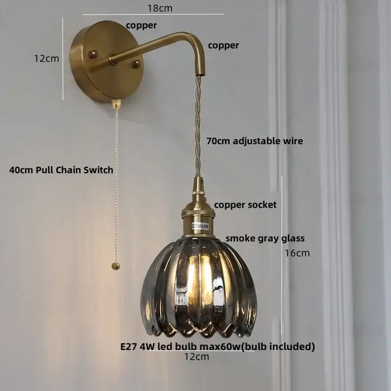 Brass Petal LED Wall Lamp