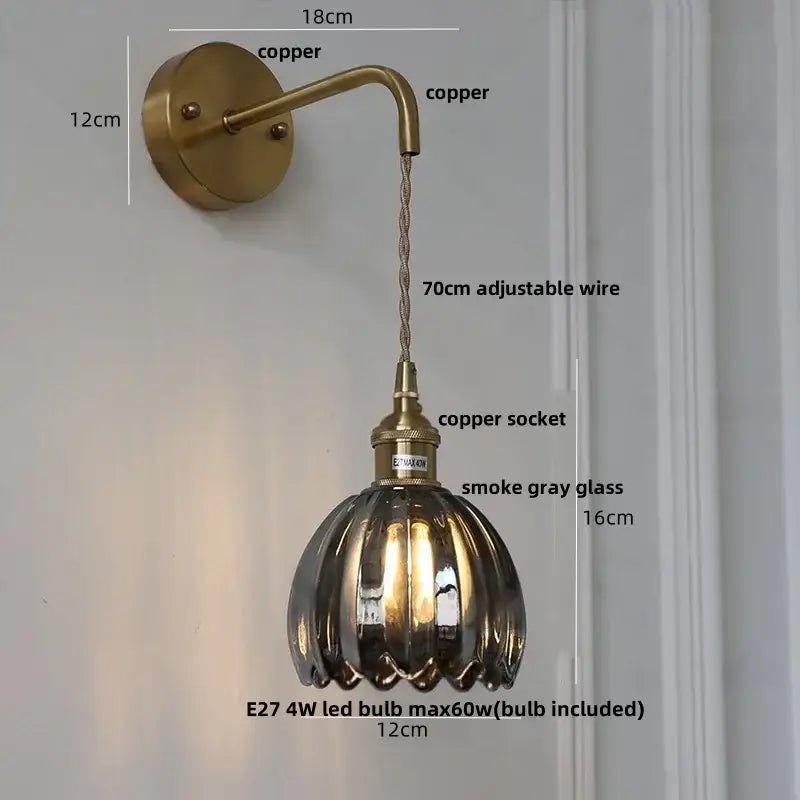 Brass Petal LED Wall Lamp