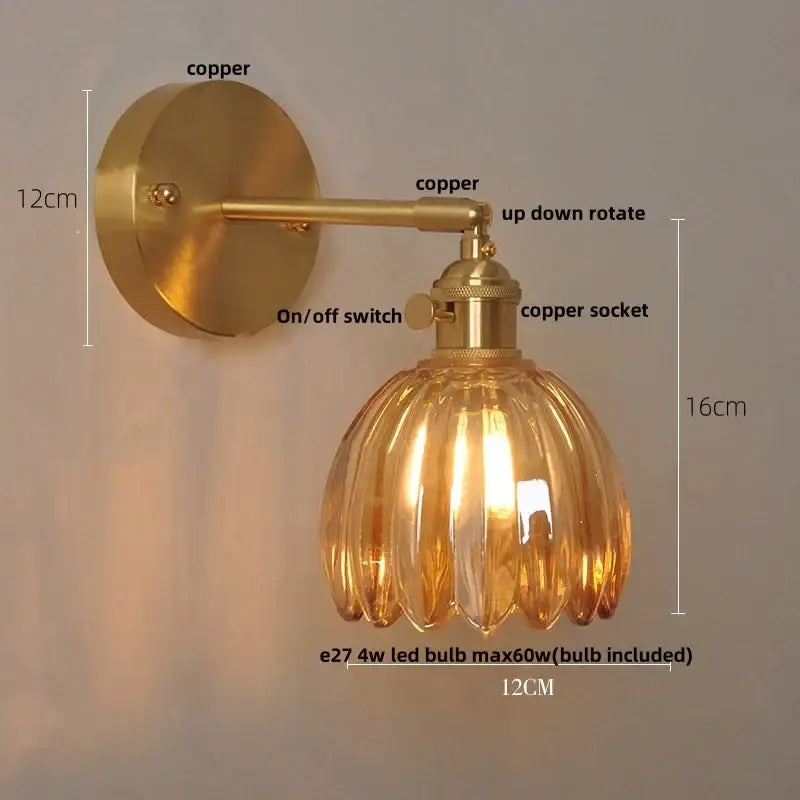 Brass Petal LED Wall Lamp