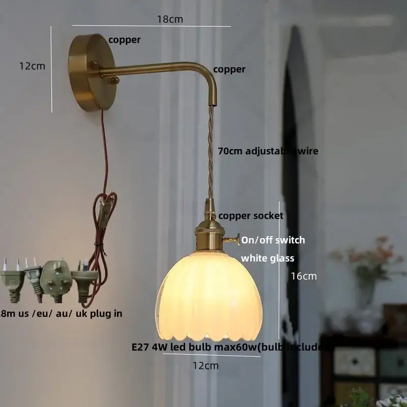 Brass Petal LED Wall Lamp
