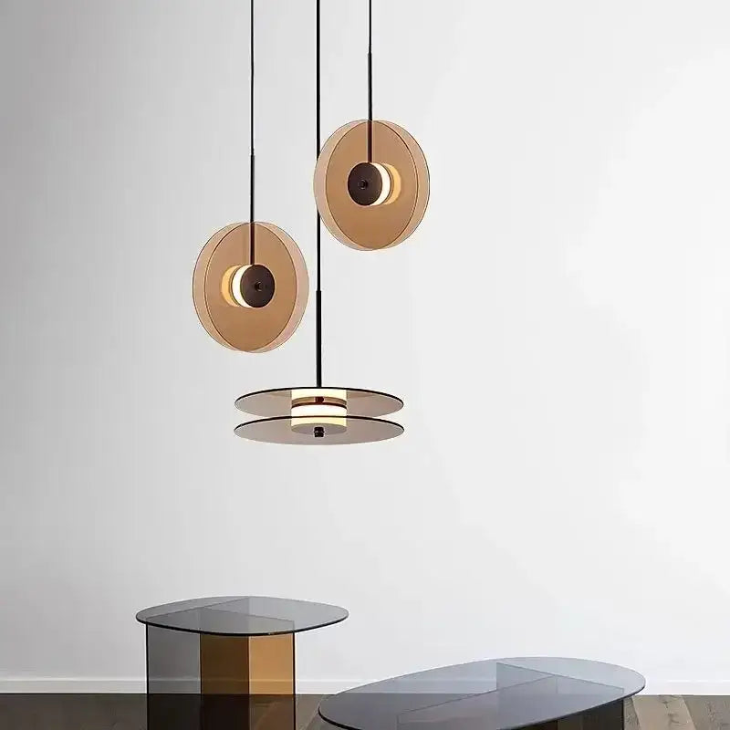 Gold Glass Art Chandelier