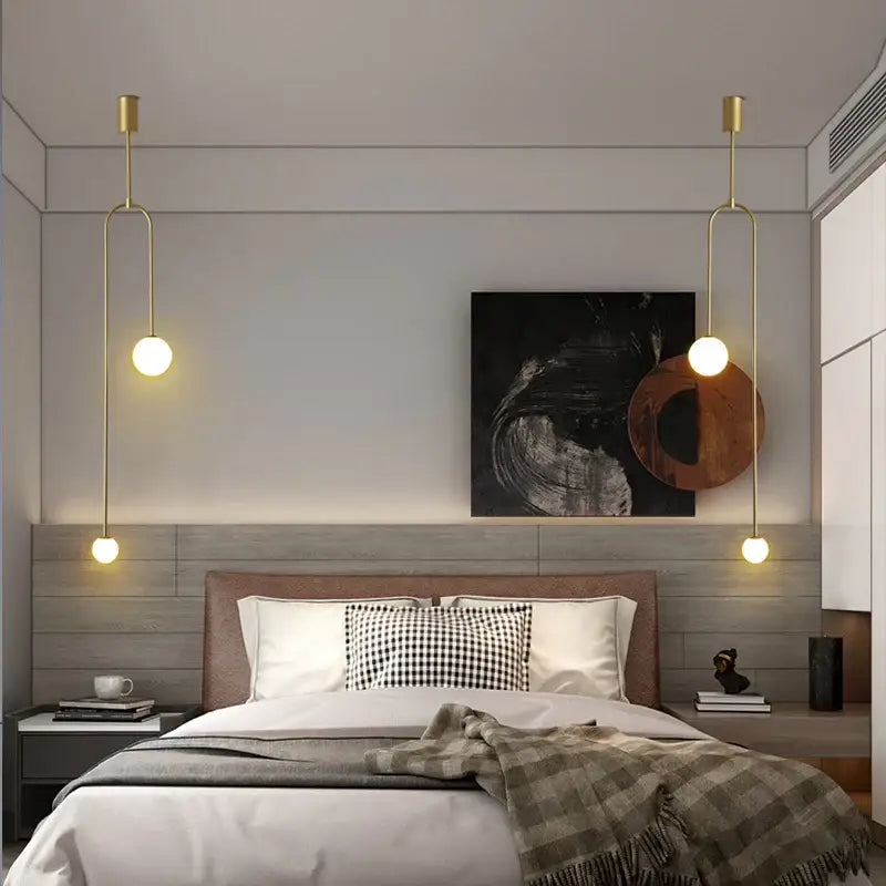 Brass Glass Ball Pendant Style B Design