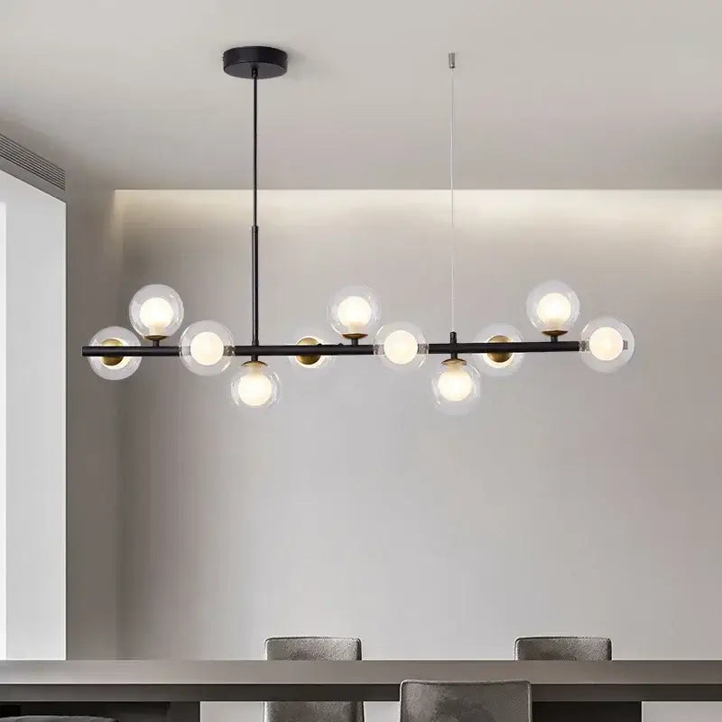 Black Glass Ceiling Chandelier